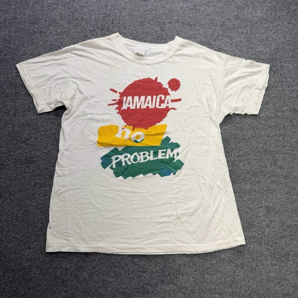 Jamaica No Problem Vintage Men's Shirt Size Large‎ 90s